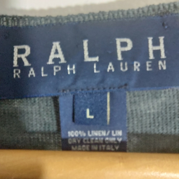 Ralph By Ralph Lauren Blue Label 100% Linen Gray Sweater Size L Office Corporate - Picture 3 of 5